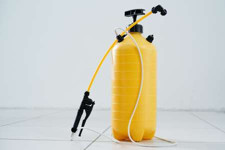 professional disinfectant sprayer . photo with a copy-space.