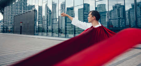 close up. superhero doctor is ready to help.の写真素材