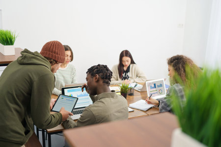 business team working on a new project .