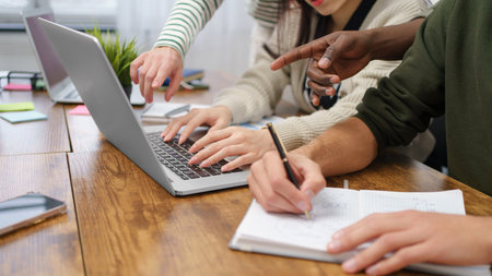 business team discussing a new business plan . close-up.