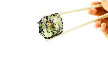traditional Japanese sushi dish. photo with copy spaceの写真素材