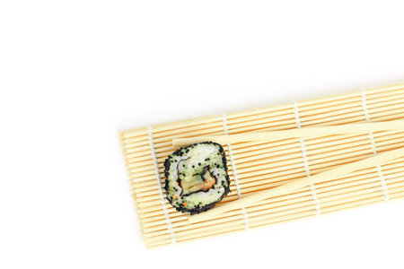 traditional Japanese sushi dish. photo with copy spaceの写真素材