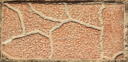 close-up . original sidewalk pavement with decorative tileの写真素材