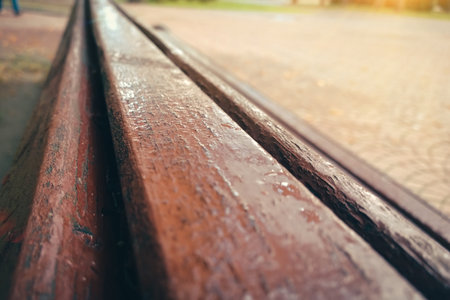 close - up background image of wooden railings.の写真素材