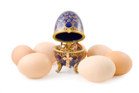 The Easter eggs and casket for jewelry