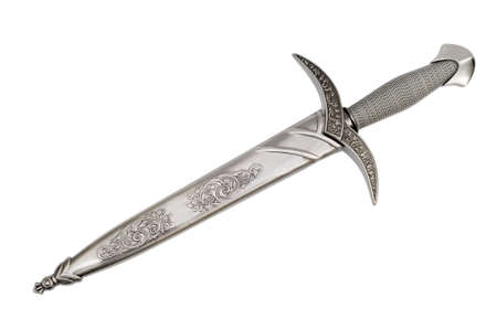 The ancient dagger is photographed a close-upの写真素材