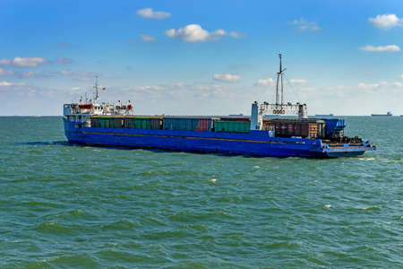 Railway ferry crosses the Strait of Kerchのeditorial素材