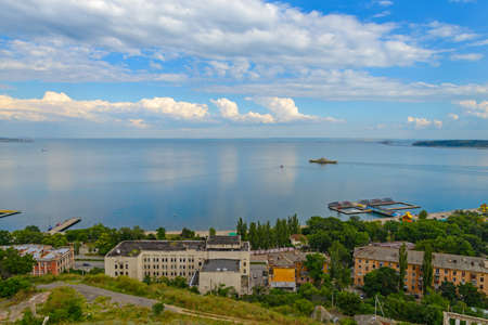 The Kerch Bay, the view from the top of mount Mithridatesのeditorial素材