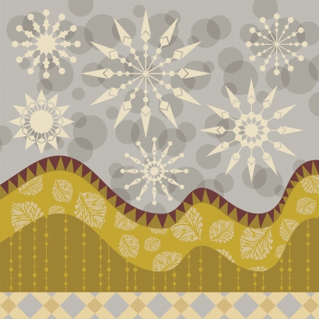 Winter decorative background with abstract seasonal elementsのイラスト素材
