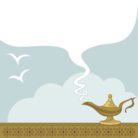 Magic lamp background with space for textのイラスト素材