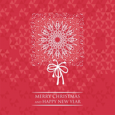 Christmas card abstract background with decorative snowflakeのイラスト素材