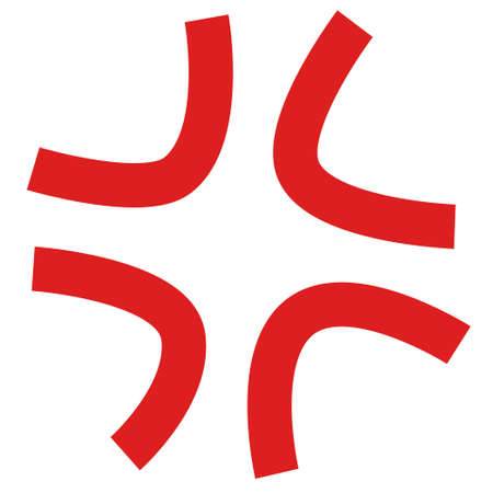 Cartoon-style simple red anger signのイラスト素材