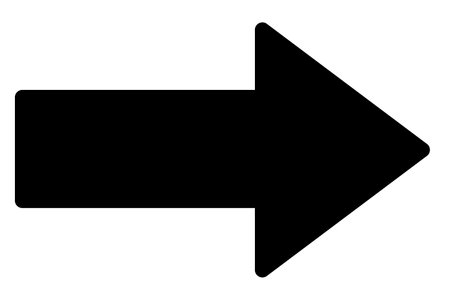 Simple black rightward arrow with rounded cornerのイラスト素材