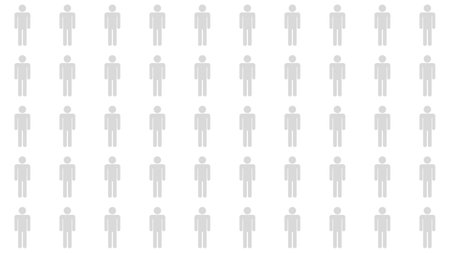 Infographic background of many human shape iconsのイラスト素材