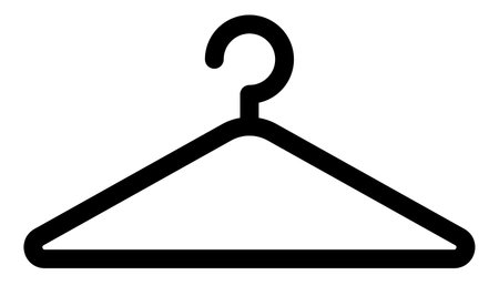 Simple black clothes hanger iconのイラスト素材