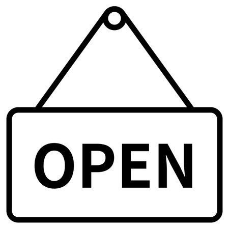 Simple icon of store open signのイラスト素材