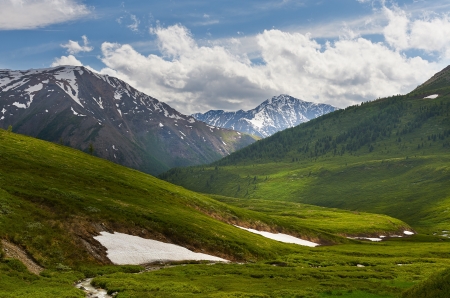 Mountain lake, West Siberia, Altai mountains, Chuya ridge Mountain lake, West Siberia, Altai mountains, Chuya ridge