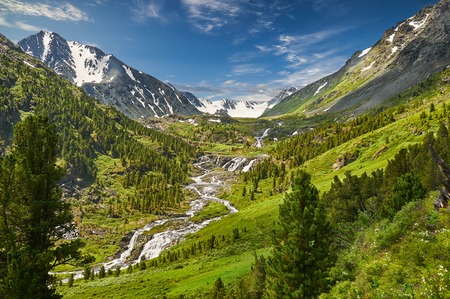 Mountain lake, Russia, Siberia, Altai mountains, Katun ridge.