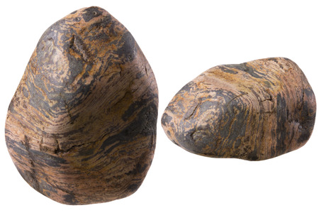 Stone brown, isolate on a white background.の写真素材