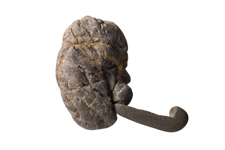 Stone shaped head pipe and isolate.の写真素材
