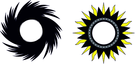 abstract background with gears. photo frame, mirrorのイラスト素材