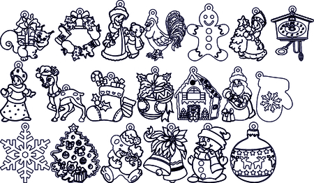 set of design elements. toy, plaything, baubleのイラスト素材