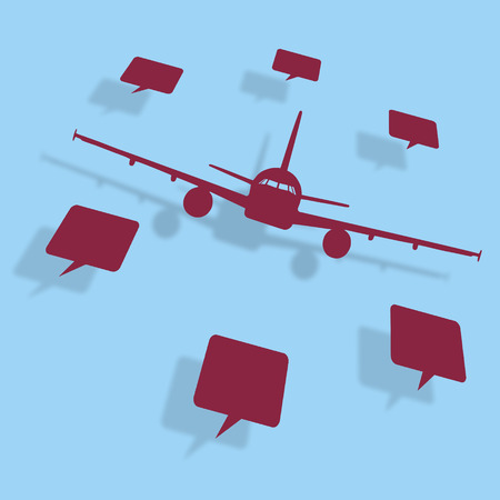 The coverage area of the airplane. The geography of flights. Timetable, prices, discounts and services. Flat map.の写真素材