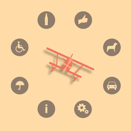 The coverage area of the airplane. The geography of flights. Timetable, prices, discounts and services. Flat map.の写真素材