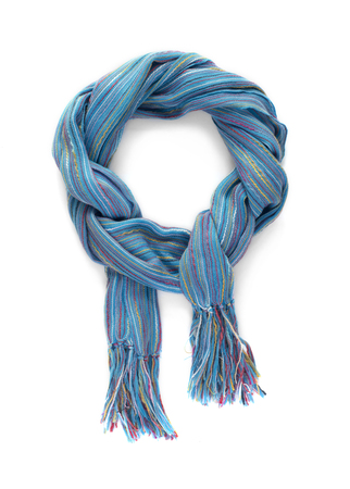 Colorful scarf on a white background.の写真素材