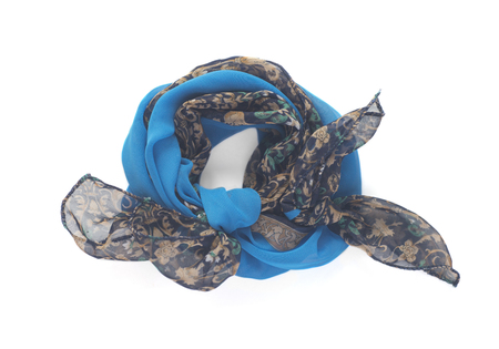 Colorful scarf on a white background.の写真素材