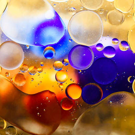 Abstraction with blue and orange objects. 2の写真素材