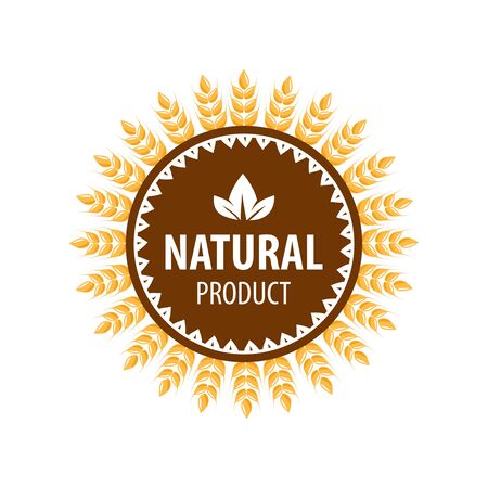 Green rubber stamp with text Natural product icon isolated on white background. Vector.のイラスト素材