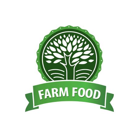 Organic Food. Farm, fresh food, natural productのイラスト素材