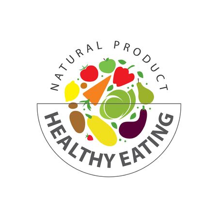 vector icon fresh vegetables for a healthy dietのイラスト素材