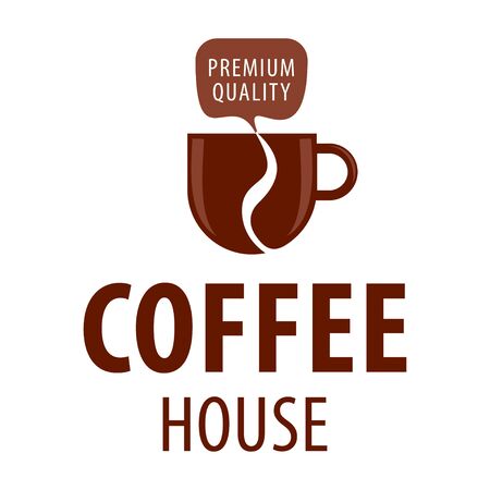 Coffee shop logo design template. Retro coffee emblem. Vector art.のイラスト素材