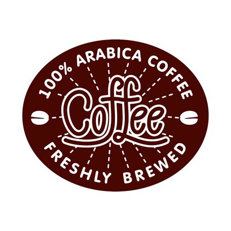 Coffee shop logo design template. Retro coffee emblem. Vector art.のイラスト素材