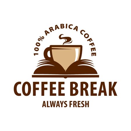 Coffee Book Icon Logo Design Element, drinkのイラスト素材