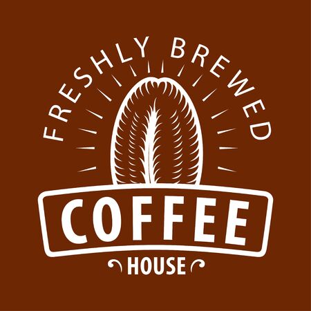 Coffee cup vector logo design template. Vector coffee shop labels.のイラスト素材