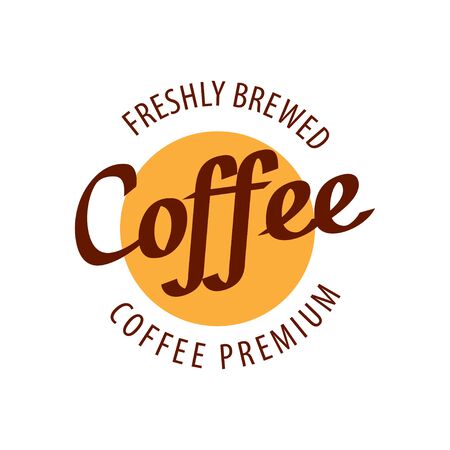 Coffee cup vector logo design template. Vector coffee shop labels.のイラスト素材