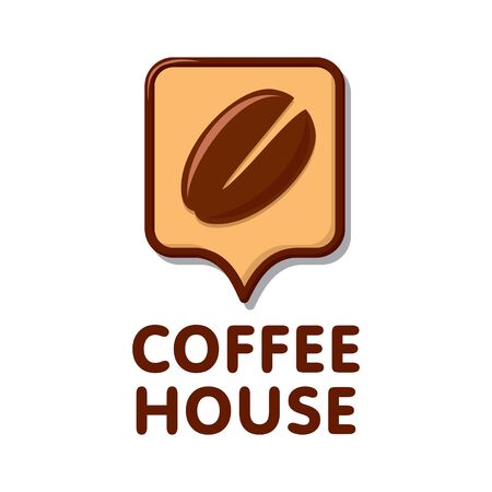Coffee cup vector logo design template. Vector coffee shop labels.のイラスト素材