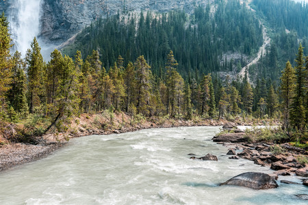 View of the mountain river. Banff National Park Canadaの写真素材