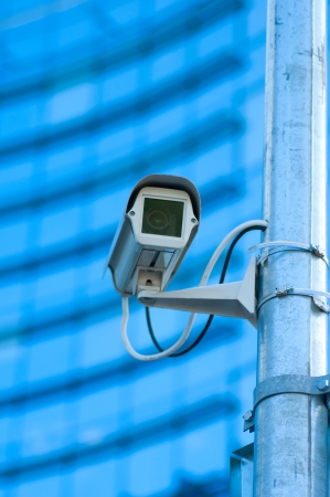 The modern building video surveillance.