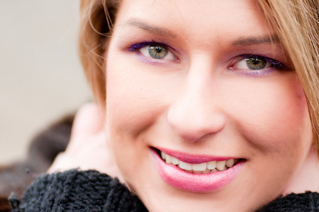 portrait of a beautiful girl close up.の写真素材