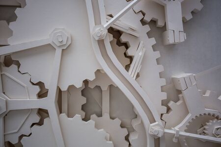 Working mechanism on a light backgroundの写真素材