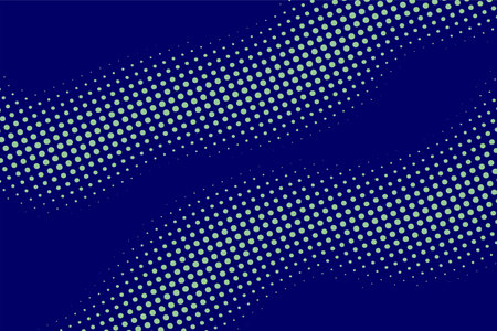 Blue background with wave halftone dots pattern. Retro pop art background.のイラスト素材
