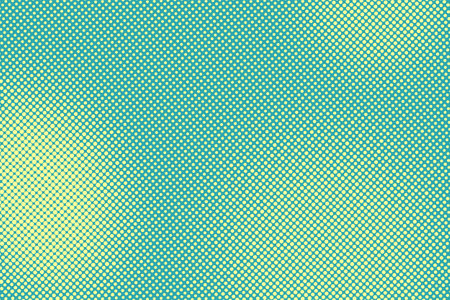 Turquoise background with halftone dots pattern. Retro pop art background.