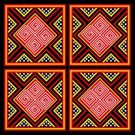Traditional ethnic pattern from Toraja, South Sulawesi Indonesia.のイラスト素材