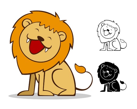 A  illustration of a cute lion のイラスト素材