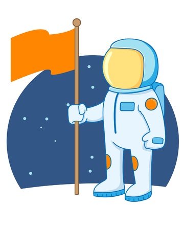 A illustration of an astronautのイラスト素材
