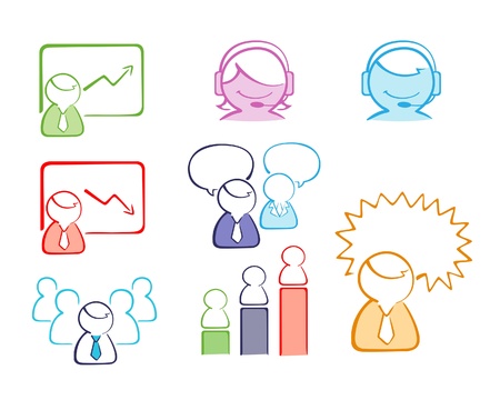 A collection of business people のイラスト素材